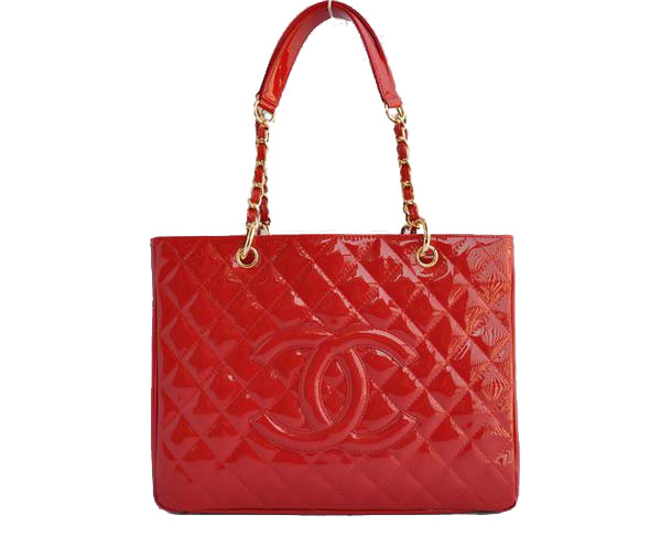 AAA Cheap Chanel Classic CC Shopping Bag A20995 Red Patent Golden On Sale